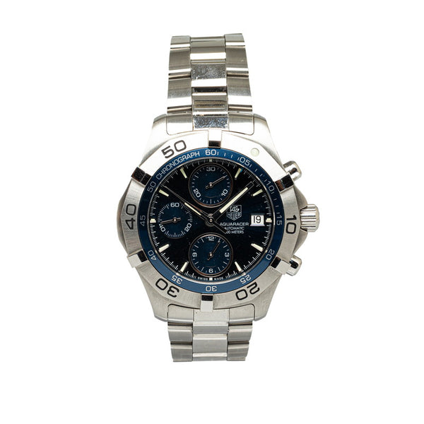 タグホイヤー アクアレーサー 腕時計 CAF2112 自動巻き ネイビー文字盤 ステンレススチール メンズ TAG HEUER 【中古】