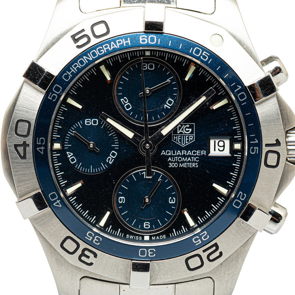 タグホイヤー アクアレーサー 腕時計 CAF2112 自動巻き ネイビー文字盤 ステンレススチール メンズ TAG HEUER 【中古】
