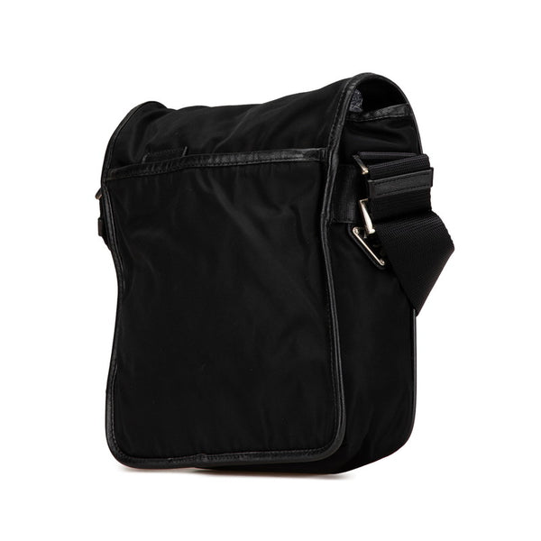 プラダ ロゴ ショルダーバッグ V167 ブラック ナイロン レディース PRADA 【中古】