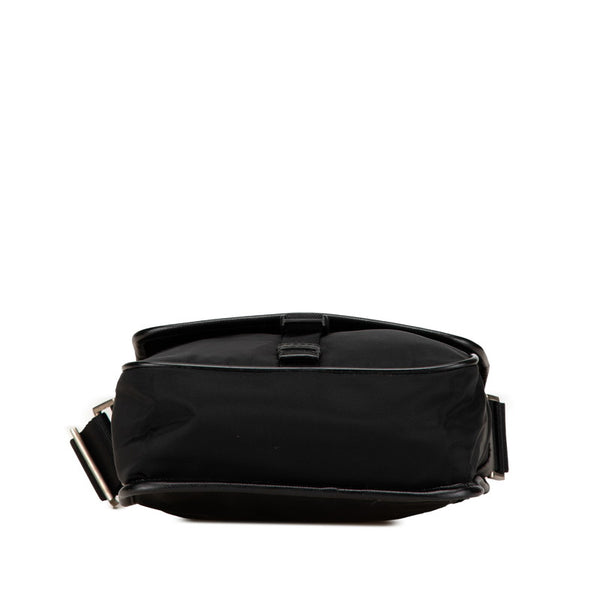 プラダ ロゴ ショルダーバッグ V167 ブラック ナイロン レディース PRADA 【中古】