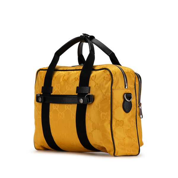 グッチ GGナイロン オフ ザ グリッド ショルダーバッグ  ビジネスバッグ 2WAY 674299 イエロー ブラック ナイロン レザー メンズ GUCCI 【中古】