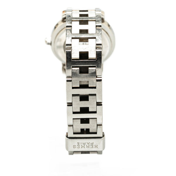 エルメス クリッパー 腕時計 CL4.210 クオーツ ブラック文字盤 ステンレススチール レディース HERMES 【中古】
