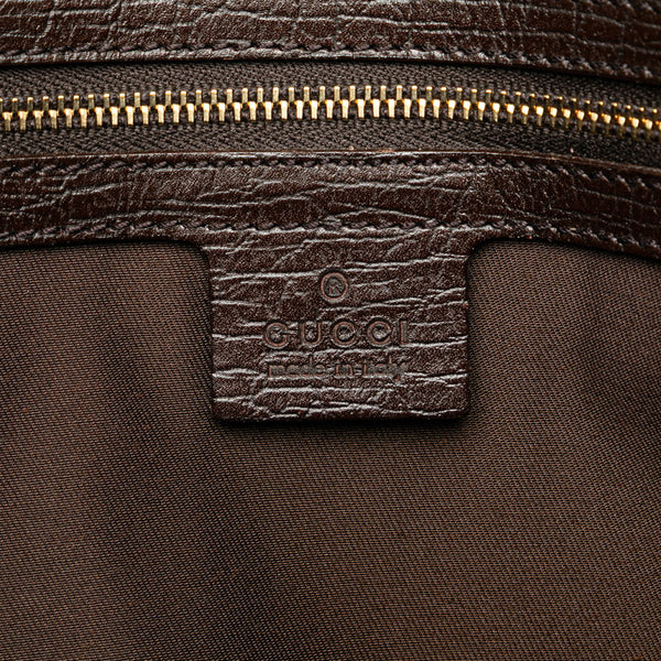 グッチ GGキャンバス トートバッグ 137396 ベージュ ブラウン キャンバス レザー レディース GUCCI 【中古】