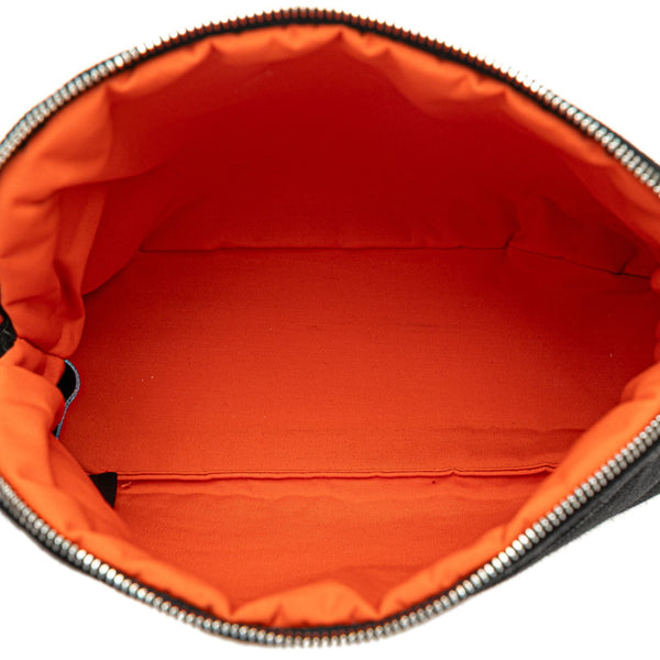 エルメス ボリードポーチ20 PM ポーチ ブラック キャンバス レザー レディース HERMES 【中古】