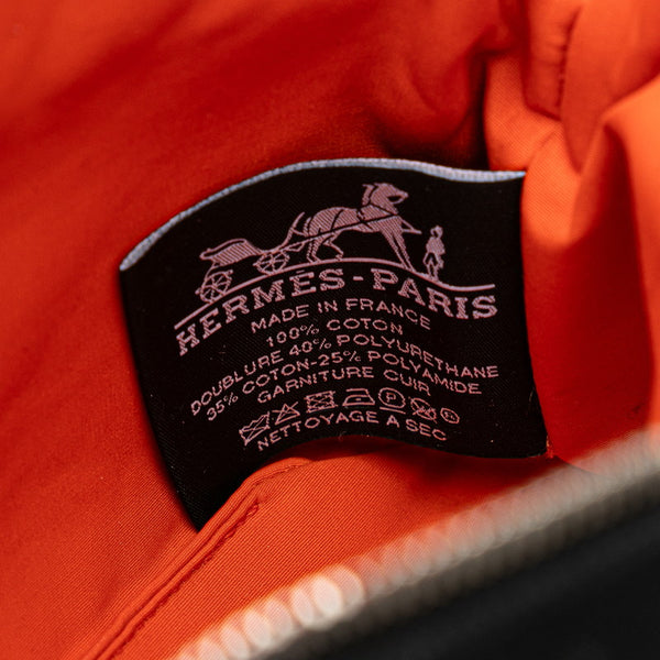 エルメス ボリードポーチ20 PM ポーチ ブラック キャンバス レザー レディース HERMES 【中古】