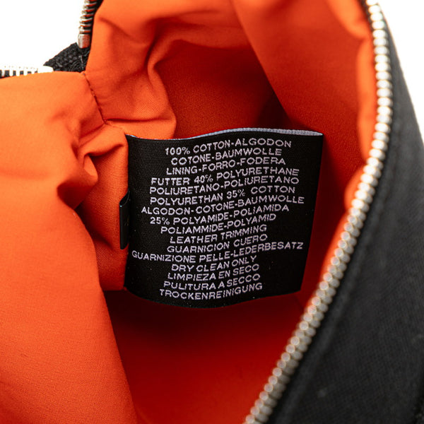 エルメス ボリードポーチ20 PM ポーチ ブラック キャンバス レザー レディース HERMES 【中古】