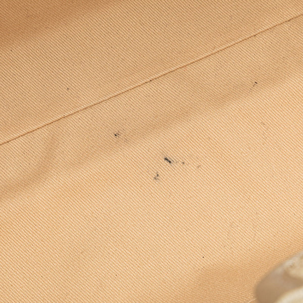 シャネル ドーヴィルMM チェーン トートバッグ ショルダーバッグ ホワイト ゴールド キャンバス レザー レディース CHANEL 【中古】