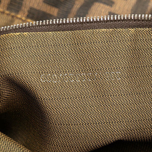 フェンディ ズッカ ハンドバッグ ブラウン キャンバス レザー レディース FENDI 【中古】