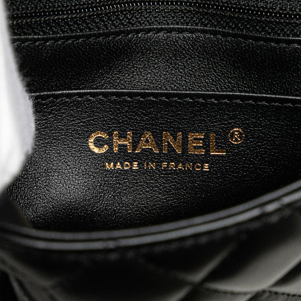 シャネル マトラッセ ココマーク ハート チェーン ショルダーバッグ ブラック ラムスキン レディース CHANEL 【中古】