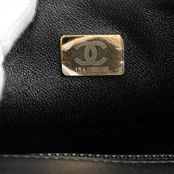 シャネル マトラッセ ココマーク ハート チェーン ショルダーバッグ ブラック ラムスキン レディース CHANEL 【中古】