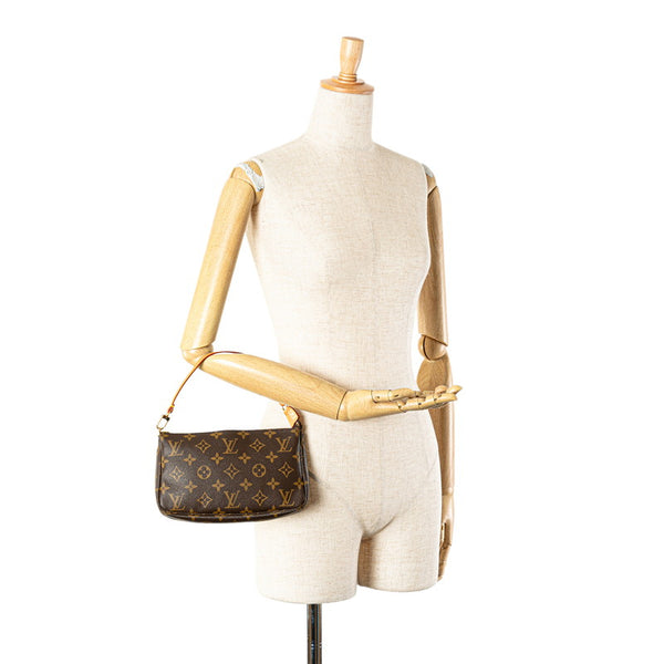 ルイ ヴィトン モノグラム ポシェット アクセソワール ハンドバッグ M51980 ブラウン PVC レザー レディース LOUIS VUITTON 【中古】
