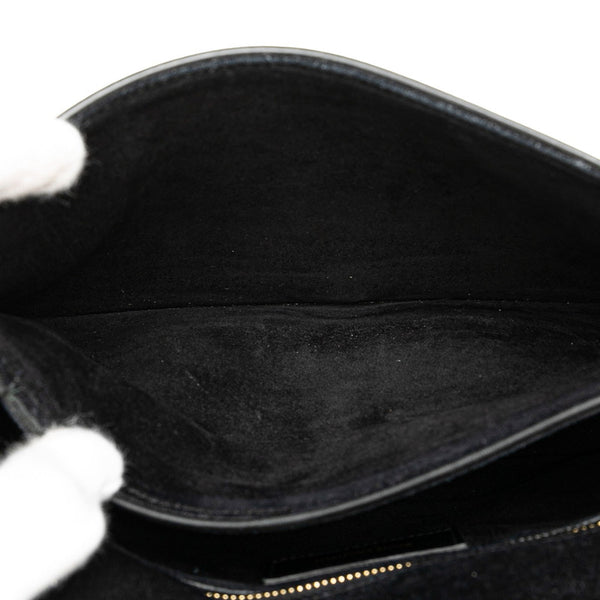 サンローラン ショルダーバッグ ブラック レザー レディース SAINT LAURENT 【中古】