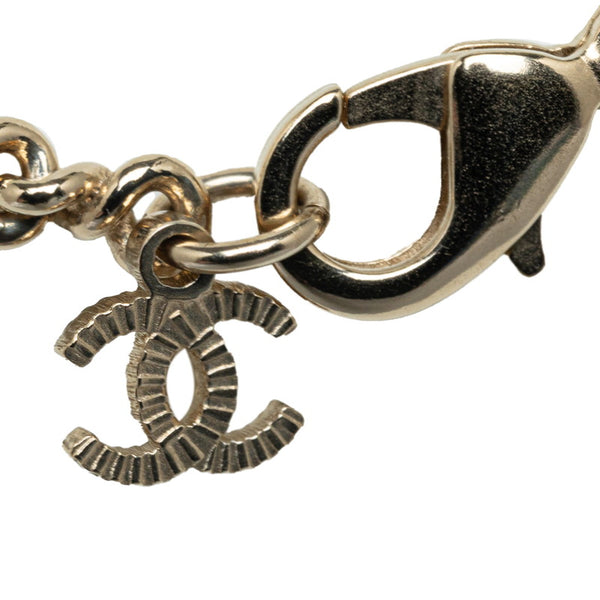 シャネル ココマーク ラインストーン レリーフ ネックレス ゴールド メッキ レディース CHANEL 【中古】