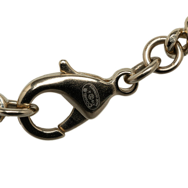 シャネル ココマーク ラインストーン レリーフ ネックレス ゴールド メッキ レディース CHANEL 【中古】