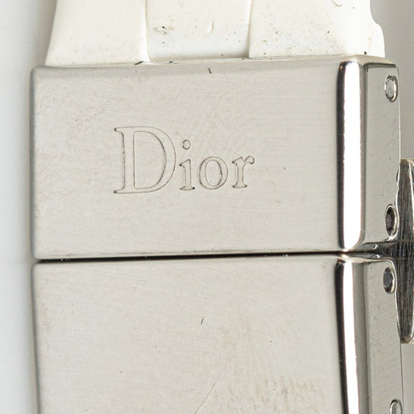 ディオール クリスタル 腕時計 CD113111 クオーツ ホワイト文字盤 ステンレススチール ラバー レディース Dior 【中古】