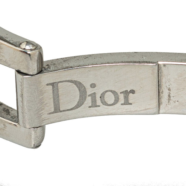 ディオール クリスタル 腕時計 CD113111 クオーツ ホワイト文字盤 ステンレススチール ラバー レディース Dior 【中古】