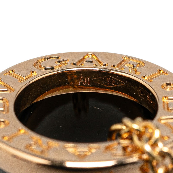 ブルガリ ビーゼロワン ネックレス ゴールド ブラック K18PG ピンクゴールド セラミック レディース BVLGARI 【中古】