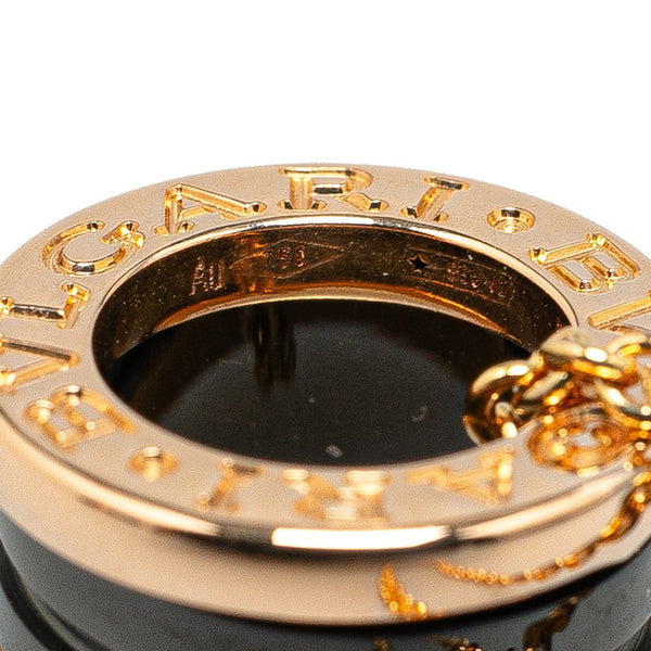 ブルガリ ビーゼロワン ネックレス ゴールド ブラック K18PG ピンクゴールド セラミック レディース BVLGARI 【中古】