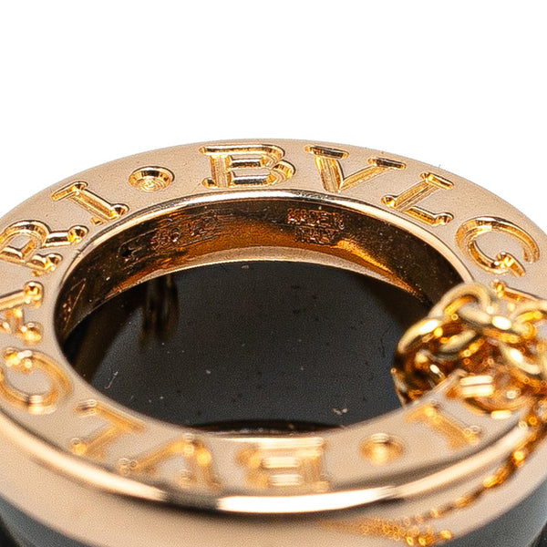ブルガリ ビーゼロワン ネックレス ゴールド ブラック K18PG ピンクゴールド セラミック レディース BVLGARI 【中古】