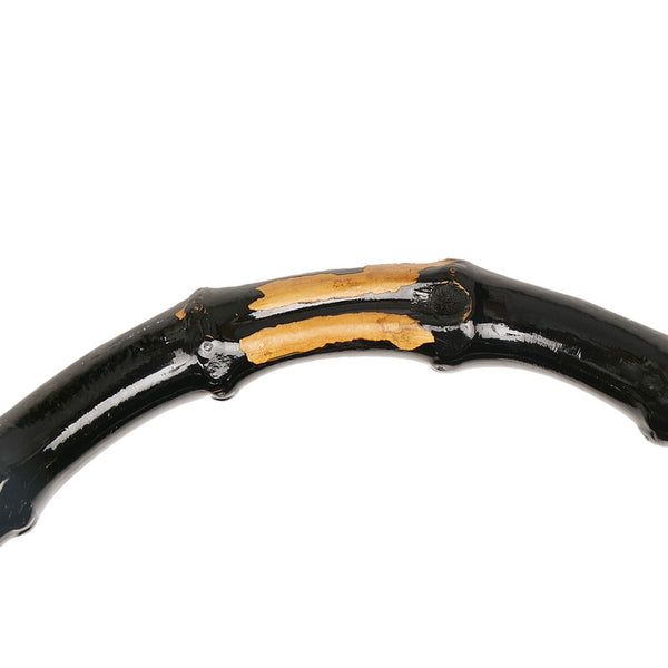 グッチ バンブー ハンドバッグ ショルダーバッグ 2way 189867 ブラック レザー レディース GUCCI 【中古】