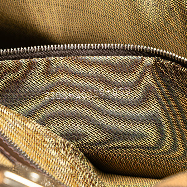 フェンディ ズッカ ハンドバッグ トートバッグ ブラウン キャンバス レザー レディース FENDI 【中古】