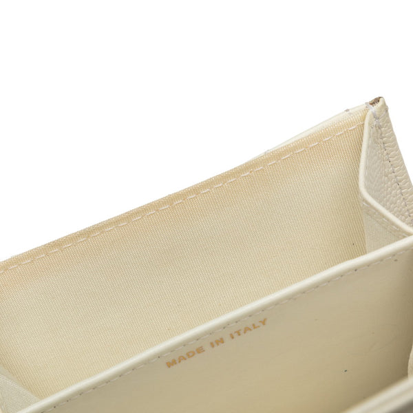 シャネル ココマーク ボーイシャネル ショルダーバッグ ミニチェーンウォレット AP2206 ホワイト ゴールド マットキャビアスキン レディース CHANEL 【中古】