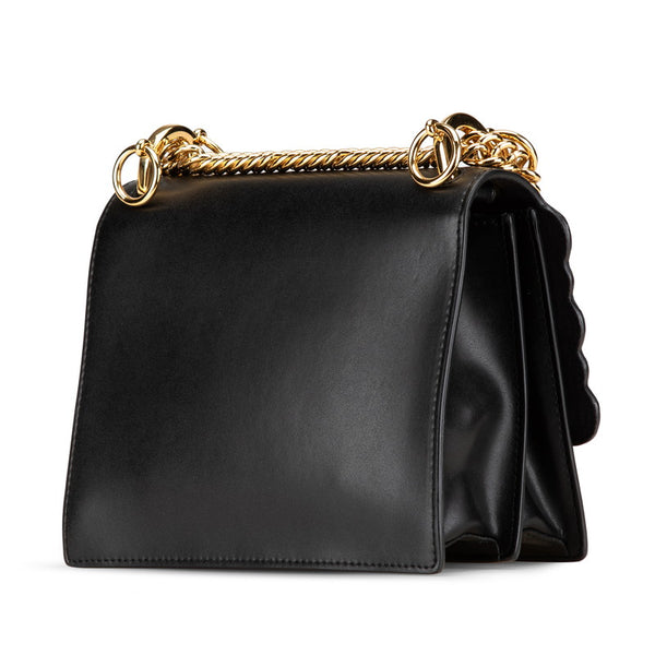 フェンディ キャナイ ミニ スタッズ チェーン ショルダーバッグ 8M0381 ブラック レザー レディース FENDI 【中古】