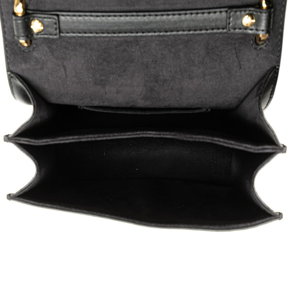 フェンディ キャナイ ミニ スタッズ チェーン ショルダーバッグ 8M0381 ブラック レザー レディース FENDI 【中古】