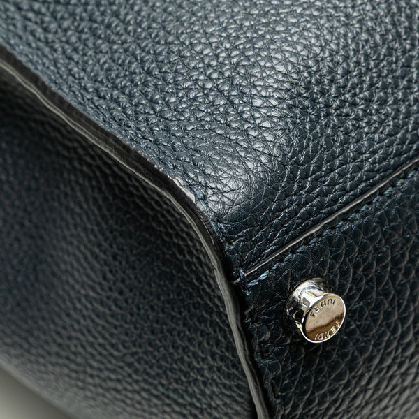 フェンディ ピーカブー セレリア フェイス ハンドバッグ ショルダーバッグ 2WAY ネイビー レザー レディース FENDI 【中古】