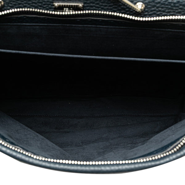 フェンディ ピーカブー セレリア フェイス ハンドバッグ ショルダーバッグ 2WAY ネイビー レザー レディース FENDI 【中古】