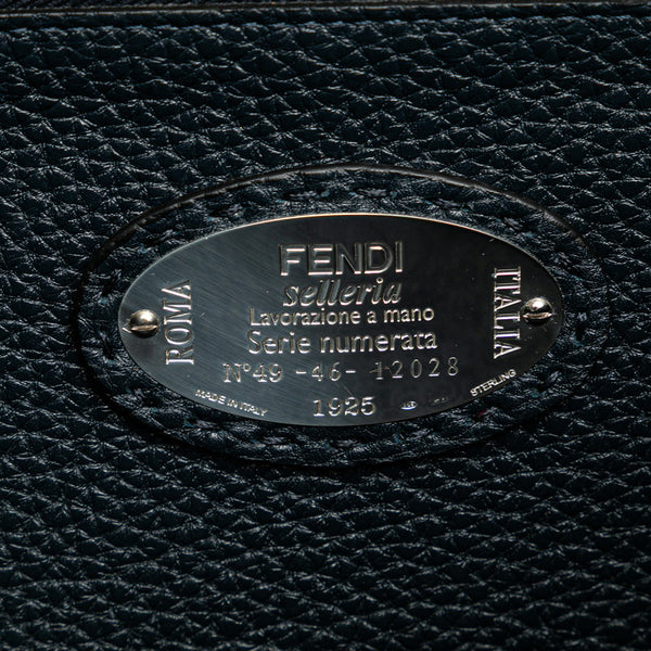 フェンディ ピーカブー セレリア フェイス ハンドバッグ ショルダーバッグ 2WAY ネイビー レザー レディース FENDI 【中古】