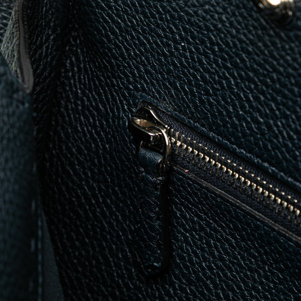 フェンディ ピーカブー セレリア フェイス ハンドバッグ ショルダーバッグ 2WAY ネイビー レザー レディース FENDI 【中古】
