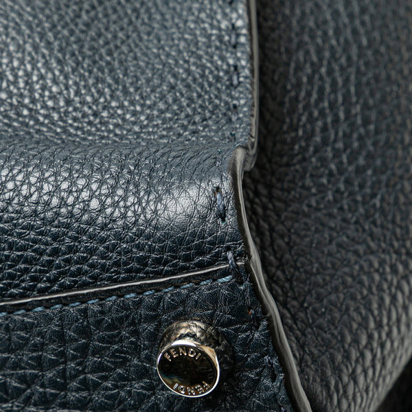 フェンディ ピーカブー セレリア フェイス ハンドバッグ ショルダーバッグ 2WAY ネイビー レザー レディース FENDI 【中古】