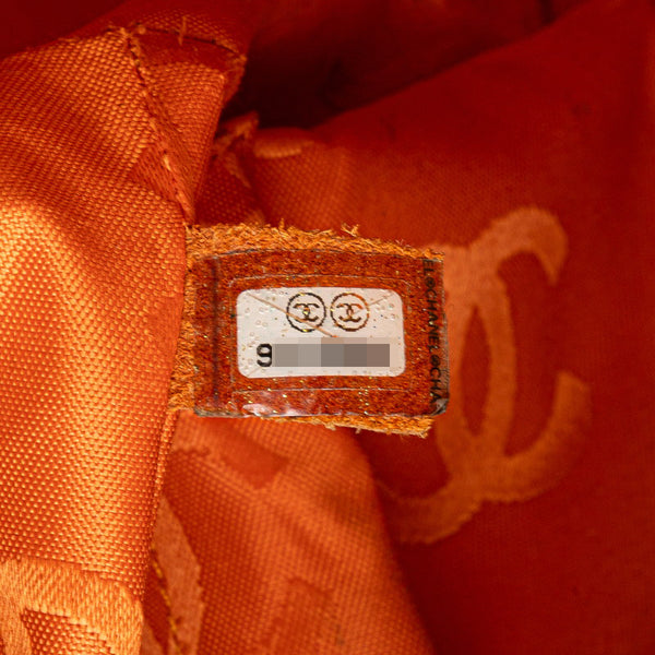 シャネル カンボンライン ハンドバッグ トートバッグ ブラウン ベージュ ラムスキン レディース CHANEL 【中古】