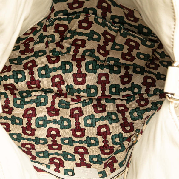 グッチ グッチシマ ヒステリア ハンドバッグ ワンショルダーバッグ 2WAY 197016 ベージュ レザー レディース GUCCI 【中古】