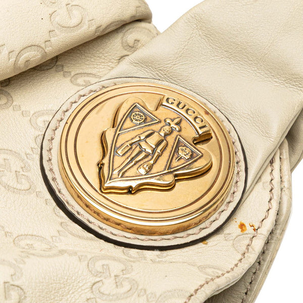 グッチ グッチシマ ヒステリア ハンドバッグ ワンショルダーバッグ 2WAY 197016 ベージュ レザー レディース GUCCI 【中古】