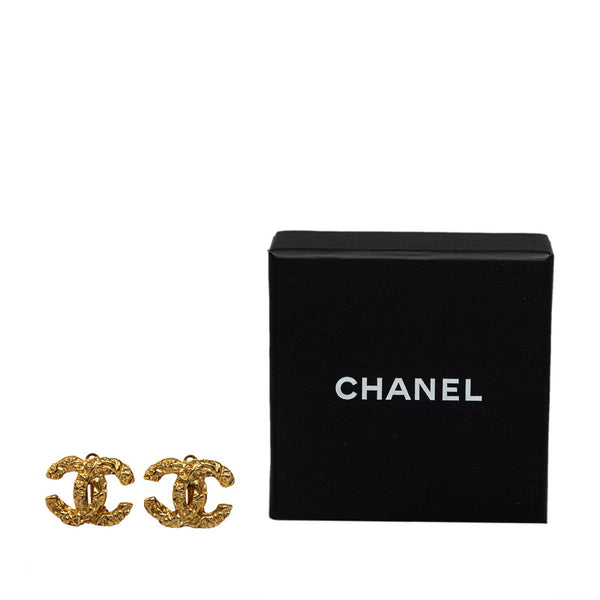 シャネル ヴィンテージ ココマーク 溶岩 ヨウガン イヤリング ゴールド メッキ レディース CHANEL 【中古】