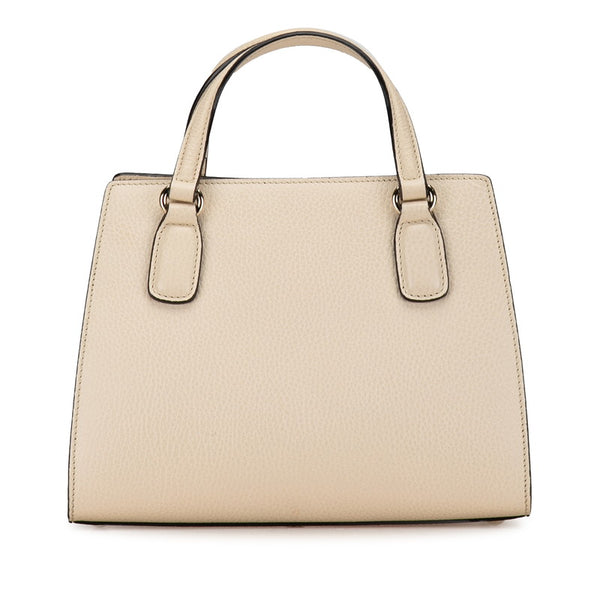 グッチ インターロッキングG ソーホー ハンドバッグ ショルダーバッグ 2WAY 607722 ベージュ レザー レディース GUCCI 【中古】