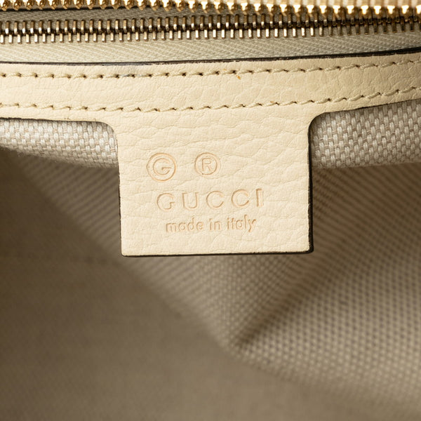 グッチ インターロッキングG ソーホー ハンドバッグ ショルダーバッグ 2WAY 607722 ベージュ レザー レディース GUCCI 【中古】