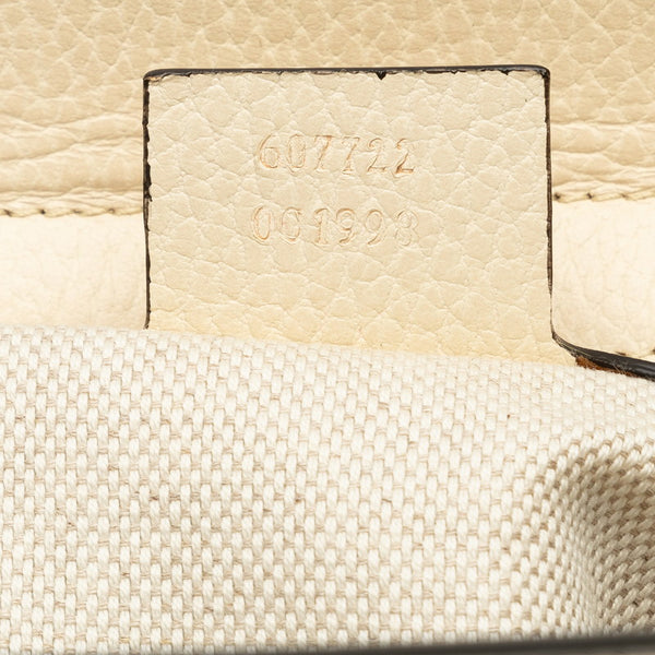 グッチ インターロッキングG ソーホー ハンドバッグ ショルダーバッグ 2WAY 607722 ベージュ レザー レディース GUCCI 【中古】