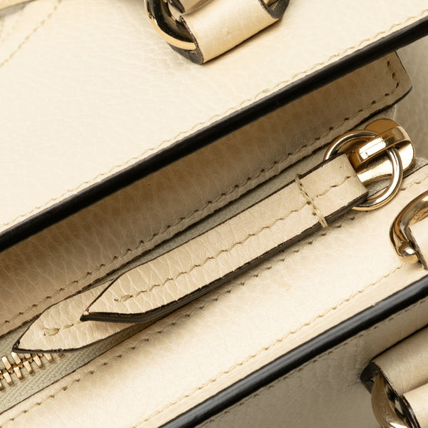 グッチ インターロッキングG ソーホー ハンドバッグ ショルダーバッグ 2WAY 607722 ベージュ レザー レディース GUCCI 【中古】