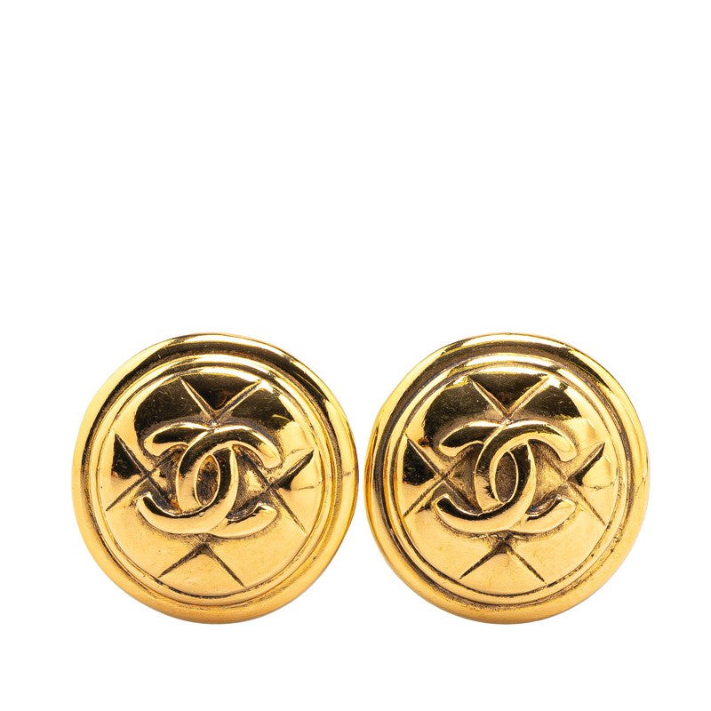 シャネル ココマーク マトラッセ イヤリング ゴールド メッキ レディース CHANEL 【中古】