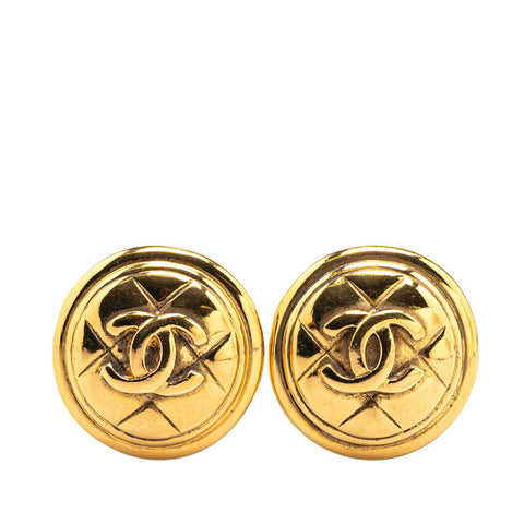 シャネル ココマーク マトラッセ イヤリング ゴールド メッキ レディース CHANEL 【中古】
