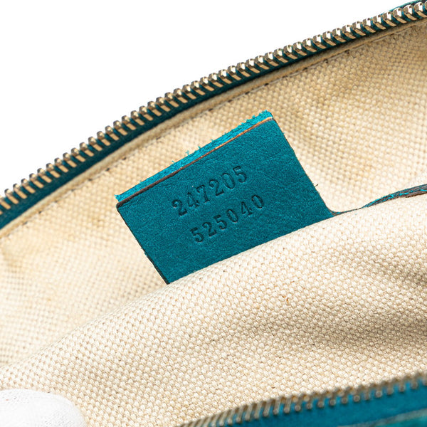 グッチ GGキャンバス ハンドバッグ ショルダーバッグ 2WAY 247205 ベージュ ブルー キャンバス レザー レディース GUCCI 【中古】