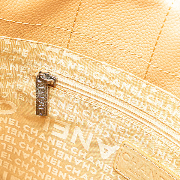 シャネル チョコバー ハンドバッグ トートバッグ ベージュ レザー レディース CHANEL 【中古】