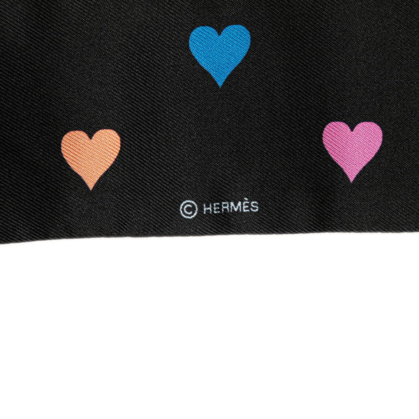 エルメス ツイリー Tea Time ティータイム スカーフ ブラック ホワイト マルチカラー シルク レディース HERMES 【中古】