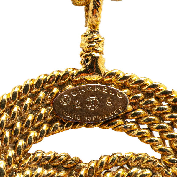 シャネル ココマーク ラウンド サークル ネックレス ゴールド メッキ レディース CHANEL 【中古】
