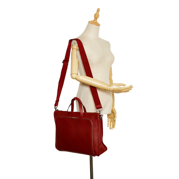 ロエベ ハンドバッグ ショルダーバッグ 2WAY レッド レザー レディース LOEWE 【中古】