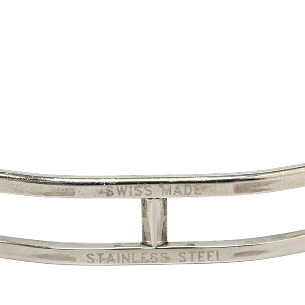 ブルガリ レッタンゴロ 腕時計 RT39S クオーツ ホワイト文字盤 ステンレススチール レディース BVLGARI 【中古】
