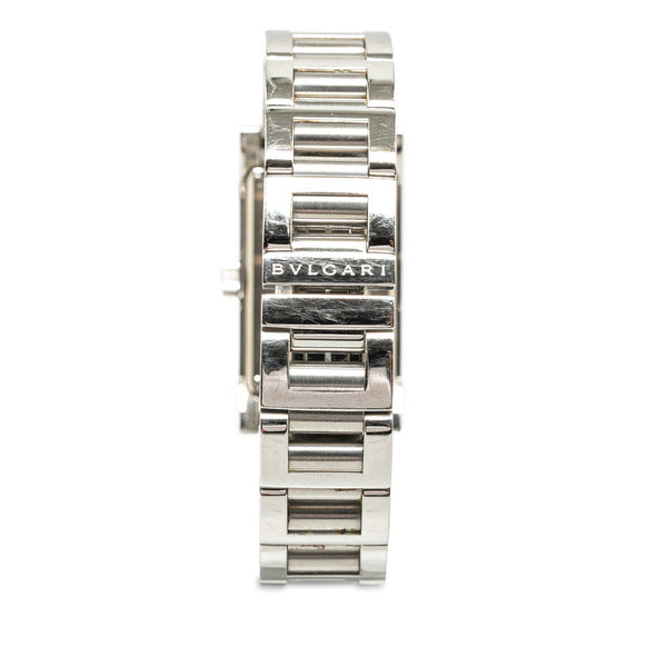 ブルガリ レッタンゴロ 腕時計 RT39S クオーツ ホワイト文字盤 ステンレススチール レディース BVLGARI 【中古】